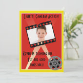 Movie Star Invite Kaart (Staand voorkant)