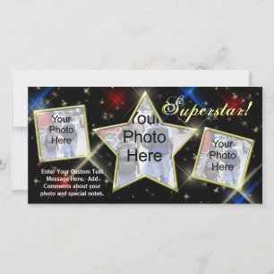 Movie Star Modelling Custom Designer Photo Card