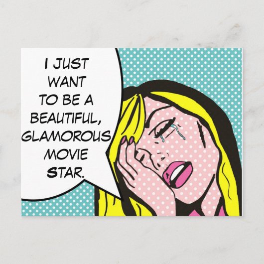 Movie Star Pop Art Briefkaart (Voorkant)