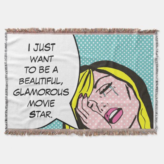 Movie Star Pop Art Throw Blanket Deken (Voorkant)
