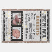 Movie Star Retro Fotolijsten Film Reel Deken (Voorkant)