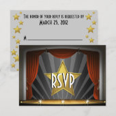 Movie Star RSVP Kaartje (Voorkant / Achterkant)