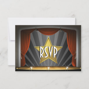 Movie Star Sweet Sixteen RSVP Kaartje