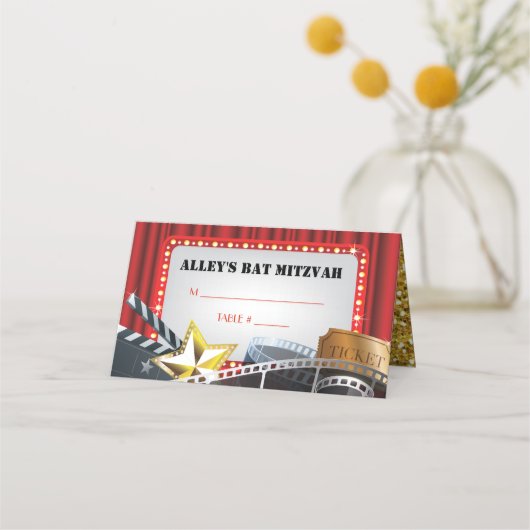 MOVIE STAR VIP Bar Bat Mitzvah Zitplaatsen Escort  Plaatskaartje (Voorkant)