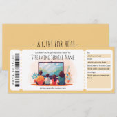 Movie Streaming Abonnement Gift Kaart Sjabloon (Voorkant / Achterkant)