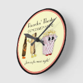 Movie Theater Concession Stand Hotdog Popcorn  Ronde Klok (Hoek)