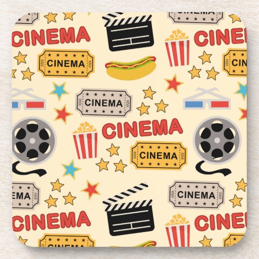 Movie Theater leuk patroon Bier Onderzetter (Voorkant)