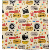 Movie Theater leuk patroon Douchegordijn (Voorkant)