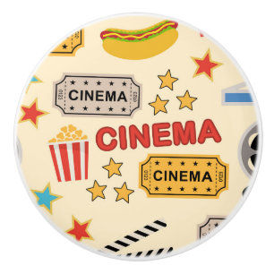 Movie Theater leuk patroon Keramische Knop