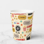 Movie Theater leuk patroon Papieren Bekers (Achterkant)