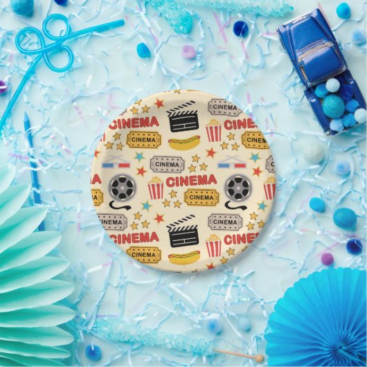 Movie Theater leuk patroon Papieren Bordje (Feest)