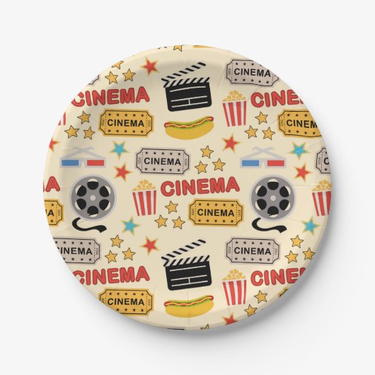 Movie Theater leuk patroon Papieren Bordje (Voorkant)
