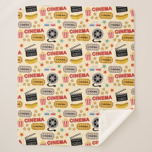 Movie Theater leuk patroon Sherpa Deken (Voorkant)