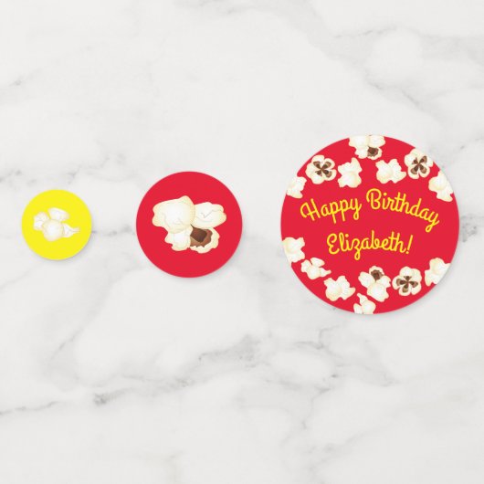 Movie Theater Popcorn Confetti (Achterkanten)