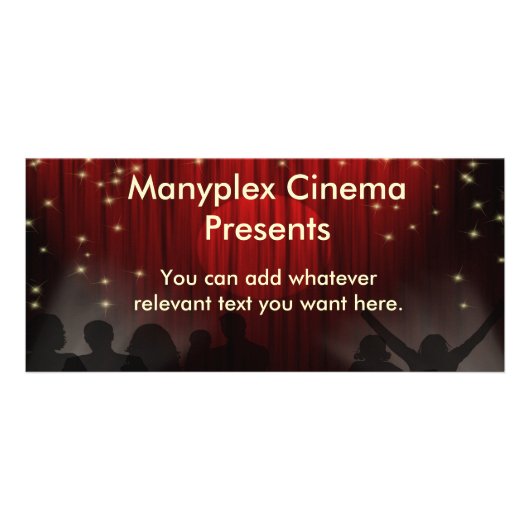 Movie Theater Rack-kaart Reclamekaart (Voorkant)