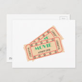 Movie Ticket Briefkaart (Voorkant / Achterkant)