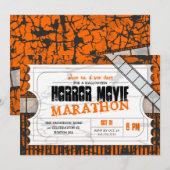 Movie Ticket Halloween Horror Kaart (Voorkant / Achterkant)