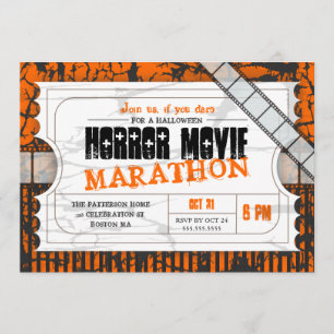 Movie Ticket Halloween Horror Kaart