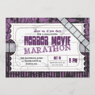 Movie Ticket Halloween Horror Kaart