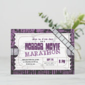 Movie Ticket Horror Movie Party Admission Kaart (Staand voorkant)