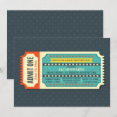 Movie Ticket Invitation Kaart (Voorkant / Achterkant)