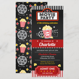 Movie Ticket Invite, Movie Night Invitation