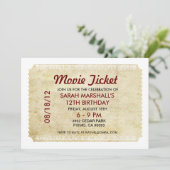 Movie Ticket Kaart (Staand voorkant)