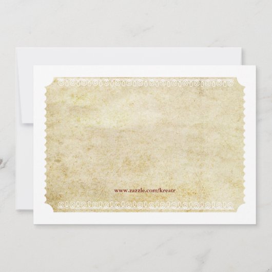 Movie Ticket Kaart (Achterkant)