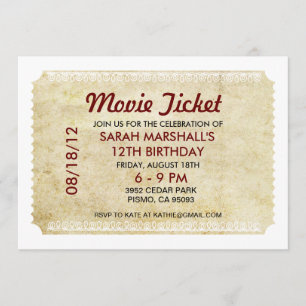 Movie Ticket Kaart