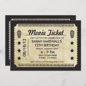 Movie Ticket Kaart (Voorkant / Achterkant)