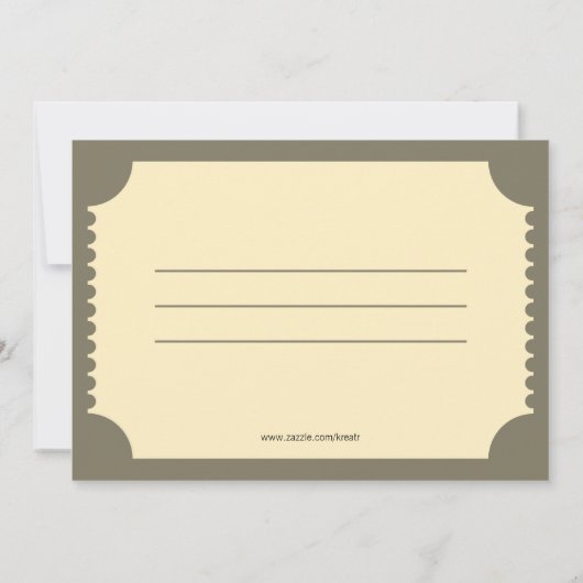 Movie Ticket Kaart (Achterkant)