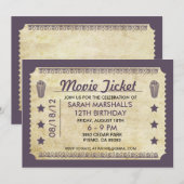 Movie Ticket Kaart (Voorkant / Achterkant)