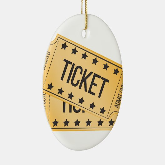 Movie Ticket Keramisch Ornament (Rechts)