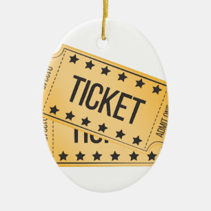 Movie Ticket Keramisch Ornament