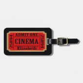 Movie Ticket Stub & Name Bagagelabel (Voorkant horizontaal)