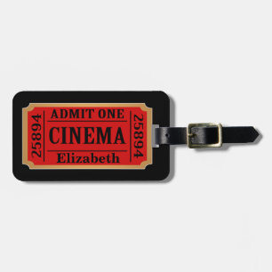 Movie Ticket Stub & Name Bagagelabel