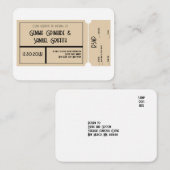 Movie Ticket Theme RSVP-kaart Informatiekaartje (Voorkant / Achterkant)