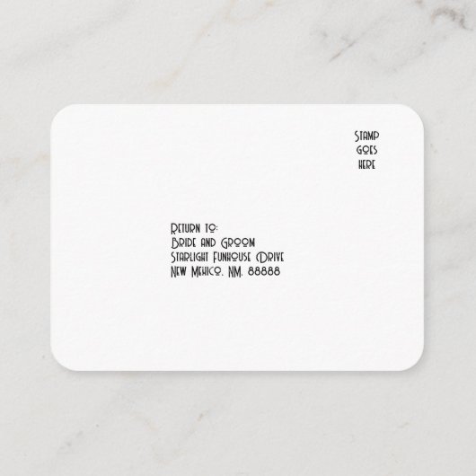 Movie Ticket Theme RSVP-kaart Informatiekaartje (Achterkant)