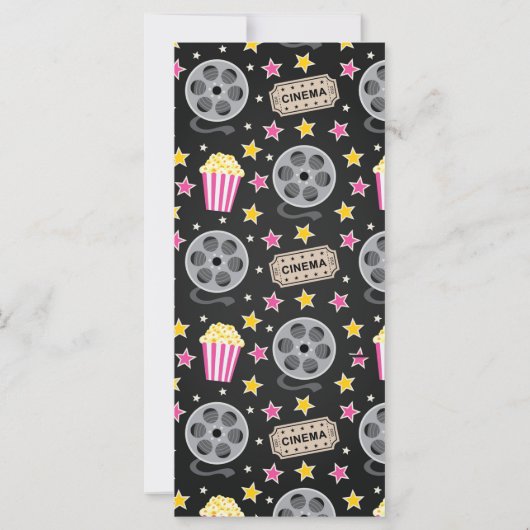 Movie Ticket uitnodigen, Movie Night uitnodiging R (Achterkant)