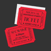 Movie Ticket Verjaardagsfeestje Kaart