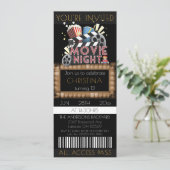Movie Ticket Verjaardagsfeestuitnodiging Kaart (Staand voorkant)