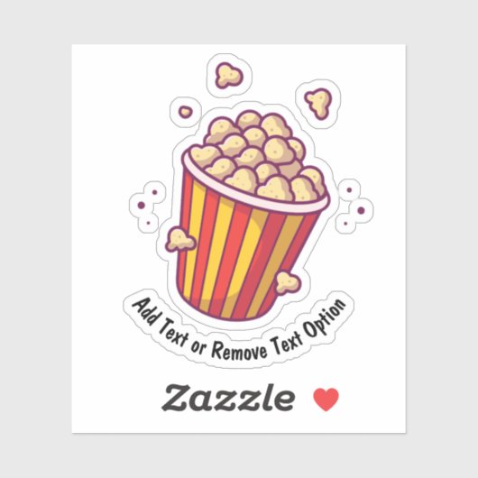 Movie Time Popcorn Sticker (Vel)