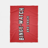 Movie Tv Night Binge Watch en Snack Blanket Fleece Deken (Voorkant)