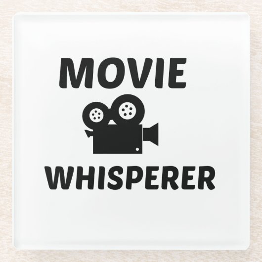 MOVIE WHISPERER GLAZEN ONDERZETTER (Voorkant)