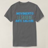 Movimento Le Sardine Anti-Salvini T-shirt (Design voorkant)