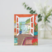 MOVING AANKONDIGING Aangepaste nieuwe adres Waterv Briefkaart (Staand voorkant)