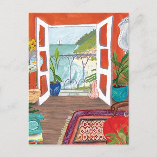 MOVING AANKONDIGING Aangepaste nieuwe adres Waterv Briefkaart (Voorkant)