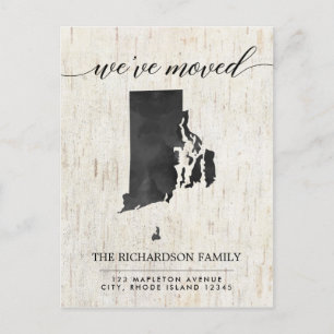 Moving aankondiging, deelstaat Rhode Island Uitnodiging Briefkaart