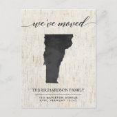 Moving aankondiging, deelstaat Vermont Uitnodiging Briefkaart (Voorkant)