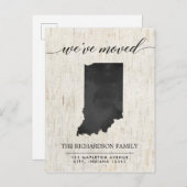 Moving aankondiging, Indiase deelstaat Rustic Uitnodiging Briefkaart (Voorkant / Achterkant)